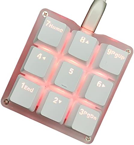 9 מפתחות מכאני מקלדת מיני אחד ביד אחת עם תאורה אחורית נייד לתכנות ביד אחת משחקי לוח מקשים עבור אוסו חשמלי תחרות משחק מחשב מחשב נייד מק לנצח חנון