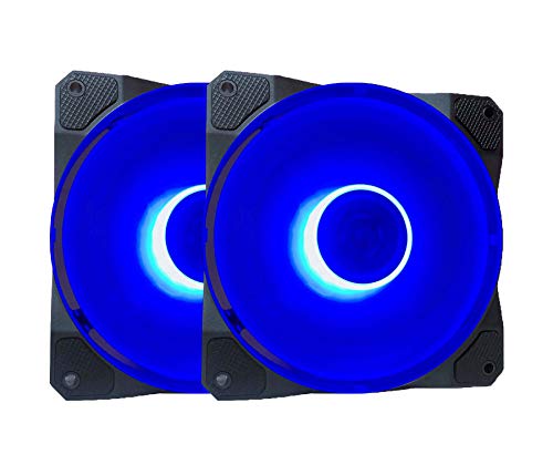 APEVIA CO212L-BL COSMOS 120 ממ LED כחול LED ULTRA מאוורר מקרים שקט W/ 16 נוריות LED וכריות גומי נגד כיבוש