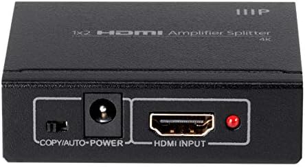 Monoprice 121609 Blackbird 4K Pro HDBASET Extender Kit, IR, 70M עם POC, RS232, HDCP 2.2, 4K@60Hz & Blackbirder 4K 1x2 מפצל מגבר HDMI
