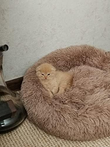 עגול חתול גור מיטות בית סגנון 2-רחיץ חם צמר רך מחצלת כרית מיטת בית ציוד לחיות מחמד