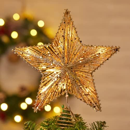 טופר עץ כוכבים לחג המולד, טופר עץ כוכבים תלת מימדי, 11 אינץ