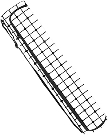 שחור דפוס מונוכרום גיאומטרי לבדוק יוגה מחצלת עם רצועת כתף יוגה מחצלת תיק חדר כושר תיק חוף תיק