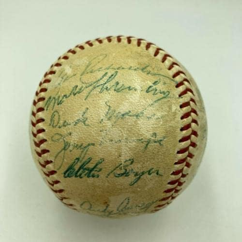 1959 קבוצת ינקי ניו יורק חתמה על בייסבול מיקי מנטל PSA DNA COA - כדורי חתימה