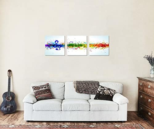 נאן רוח מודרנית 3 קטעים מוסיקה מוסיקה תווים ציורי אמנות קיר יצירות אמנות מופשטות צבעוניות לקישוטים לבית בחדר שינה