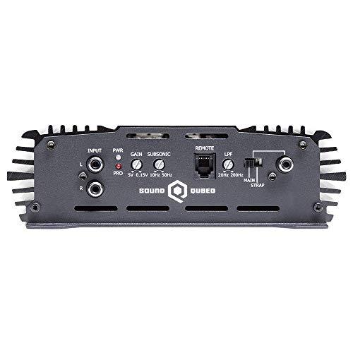 SoundQuequed S1-2250.1 2300W RMS RMS AUDIO AUDIO מגבר, 1 אוהם יציב AMP Class D W/כפתור בקרת רווח מרחוק ומחוון גזירת LED