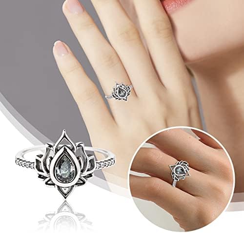 טבעת זירקון זירקון טבעת זירקון אופנה רטרו רטרו טבעת יוקרה נמוכה חרדה טרנדית טבעות אסתטיות חמודות מערביות לנשים