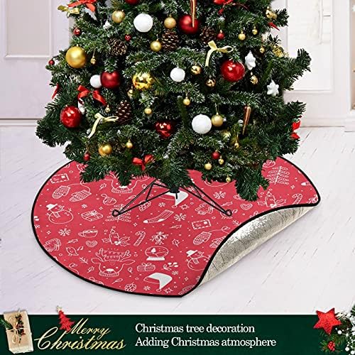 חג המולד אייל חמוד איש שלג עץ חג המולד מחצלת עץ אטום למים שטיח מחצלת מגש מתחת לעץ חג המולד אביזר להגנת רצפה אספקת בית חג המולד 28 אינץ '