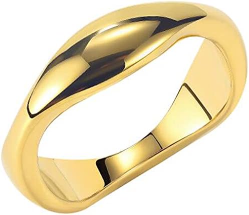 ג ' וד תכשיטנים נירוסטה סדיר צורת גבוהה מלוטש קלאסי פשוט רגיל נישואים טבעת