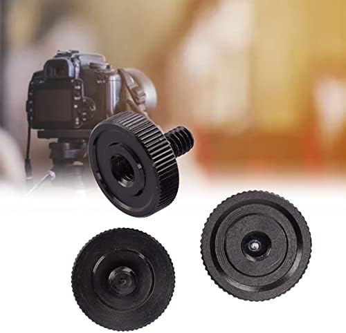 3 יחידות 1/4 אינץ 'בורג אגודל בורג אלומיניום סגסוגת בורג מצלמת שחרור מהיר בורג למצלמה L סוגר פנס פנס, שחור