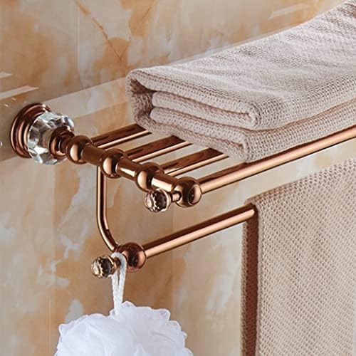 מסילות מגבות של Fazrpip ， מדף מגבת אמבטיה קיר מגבת רכוב, חדר אמבטיה מתלה מגבת זהב בסגנון אירופאי, מתלה מגבת רחצה, מתלה אמבטיה בשירותים